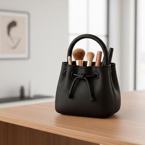 Black Makeup Brush Holder Bag